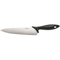 Кухонний ніж кухарський Fiskars Essential, 21.4см, нержавіюча сталь, пластик, чорний, пластик