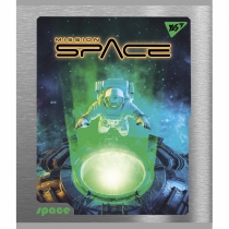 Зошит 96 аркушів, лінія, "Space" мат. ВДЛ+УФ-виб.+мікроембосінг