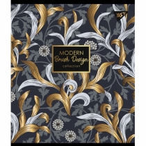 Зошит 48 аркушів, клітинка, "Modern" мат. ВДЛ+ УФ-виб+Pantone Gold