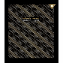Тетрадь 48 листов, линия, "Good vibes" мат. ВДЛ+ УФ-спл+Pantone Gold