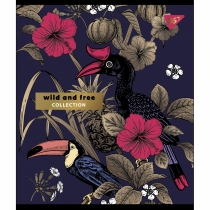 Тетрадь 96 листов, клетка, "Wild and free" мат. ВДЛ+ УФ-выб+Pantone Gold