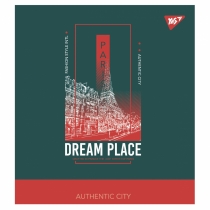 Зошит 18 аркушів, лінія, "Dream place" мат. ВДЛ+ УФ-виб