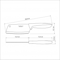 Ніж сокирка Tramontina Plenus light grey, 127 мм