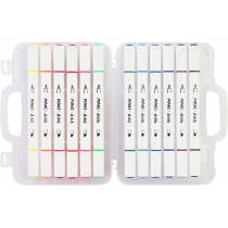 Набір скетч-маркерів двосторонніх, 12 кольорів, на водній основі
