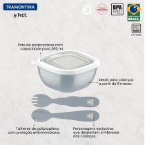 Дитячий набір Tramontina Baby Le Petit gray, 3 предмети