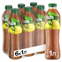 Чай холодний Fuze tea чорний зі смаком лимона та лемонграса, 1 л