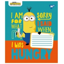 Зошит 12 аркушів, клітинка,"Minions2", YES