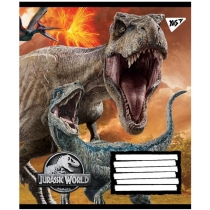 Тетрадь 12 листов, косая линия,  "Jurassic World"