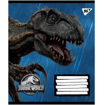 Тетрадь 12 листов, косая линия,  "Jurassic World"