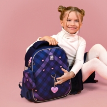 Рюкзак Kite Education каркасный 555 Check and Hearts