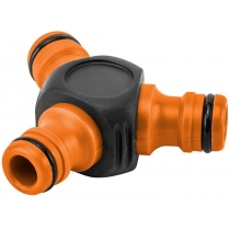 Конектор-трійник для шланга Neo Tools 1/2"-3/4", двокомпонентний