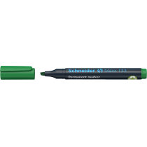 Маркер перманентный (спиртовой) SCHNEIDER MAXX 133 1-4 мм, зеленый