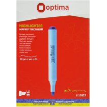 Маркер текстовыделитель триугольный OPTIMA 2-4 мм, синий