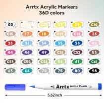 Акриловые маркеры Arrtx AACM-0536D, 36 цветов