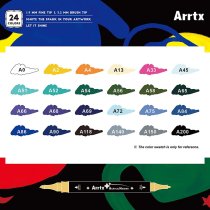 Акриловые маркеры Arrtx AACM-03-24B, 24 цвета