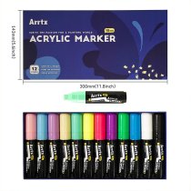 Акрилові маркери Arrtx AACM-0510-12A, 12 кольорів