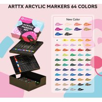Акриловые маркеры Arrtx (AACM-03-64C) 64 цвета