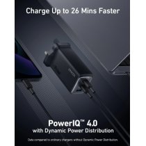 Мережевий зарядний пристрій Anker PowerPort 737 GaNPrime - 120W 2xPD & 1xPIQ PPS/DPDS Black - UK plu