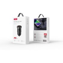 Автомобільний зарядний пристрій XO CC56 30W Mini Car Charger Type-C PD + USB-A Black