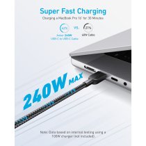 Кабель Anker 310 USB-C to USB-C - 0.9m 240W Nylon Black