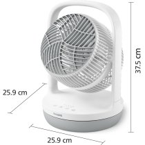 Вентилятор Philips настільний Series 2000, 22см, 28Вт, таймер, поворот 180, білий