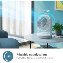 Вентилятор Philips настільний Series 2000, 22см, 28Вт, таймер, поворот 180, білий
