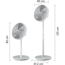 Вентилятор Philips напольный Series 2000, 40см, 48Вт, таймер, поворот 90, белый