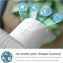 Вентилятор Philips напольный Series 2000, 40см, 48Вт, таймер, поворот 90, белый