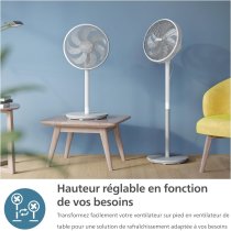 Вентилятор Philips напольный Series 2000, 40см, 48Вт, таймер, поворот 90, белый
