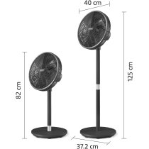 Вентилятор Philips напольный Series 3000, 40см, 48Вт, управление сматфоном, регулировка высоты, черн
