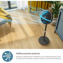 Вентилятор Philips напольный Series 3000, 40см, 48Вт, управление сматфоном, регулировка высоты, черн