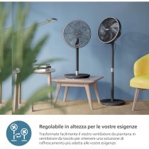 Вентилятор Philips напольный Series 3000, 40см, 48Вт, управление сматфоном, регулировка высоты, черн