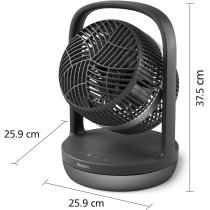 Вентилятор Philips настільний Series 3000, 22см, 27Вт, таймер, поворот 180, чорний