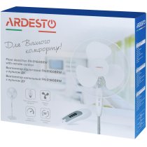 Вентилятор ARDESTO напольный, 40см, 45Вт, пульт ДУ, опора круглая, белый