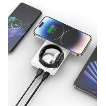 Портативний зарядний пристрій YENKEE YPB 510 - 10000 mAh PD 22,5W 3in1 Qi Wireless (Білий)