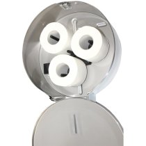 Держатель бумаги туалетной на 3 рулона JUMBO STANDARD-INDUSTRIAL глянцевая нержавеющая сталь