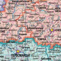 Карта. Україна. Політико-адміністративна 193х133 см