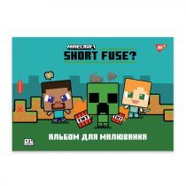 Альбом для рисования YES А4 12л/100 скоба, с перфорацией (Minecraft)