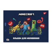 Альбом для рисования YES А4 20л/100 скоба, с перфорацией (Minecraft)