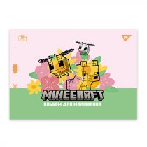 Альбом для малювання YES А4 28арк/100 скоба, з перфорацією (Minecraft girls)
