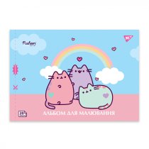 Альбом для малювання YES А4 20арк/100 скоба, з перфорацією (Pusheen)