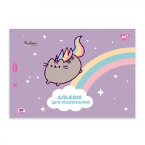 Альбом для малювання YES А4 20арк/100 скоба, з перфорацією (Pusheen)