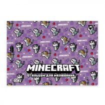 Альбом для рисования YES А4 12л/100 скоба, с перфорацией (Minecraft girls)