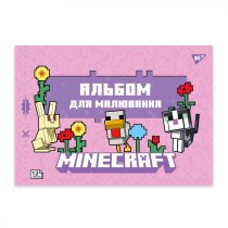 Альбом для малювання YES А4 12арк/100 скоба, з перфорацією (Minecraft girls)