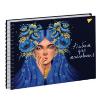 Альбом для рисования Yes А4 20л./100 спираль Красота по-украински глитер