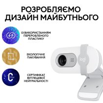Веб-камера Logitech BRIO 100 FHD OFF-WHITE (960-001617)