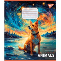 Тетрадь 36 листов, линия, "Dreamer animals"