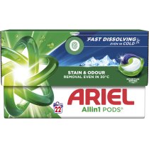 Капсули для прання Ariel Все-в-1 Гірське джерело 22 шт