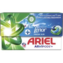 Капсулы для стирки Ariel Все-в-1 Прикосновение свежего воздуха Lenor 19 шт