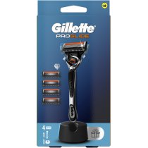 Станок для бритья мужской (бритва) Gillette Fusion ProGlide с 4 сменными картриджами + подставка